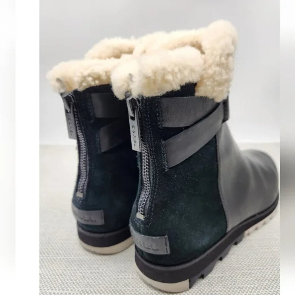 Sorel Harlow Cozy Size 8 Waterproof Ankle Bootie Black Noir color. - Picture 11 of 16